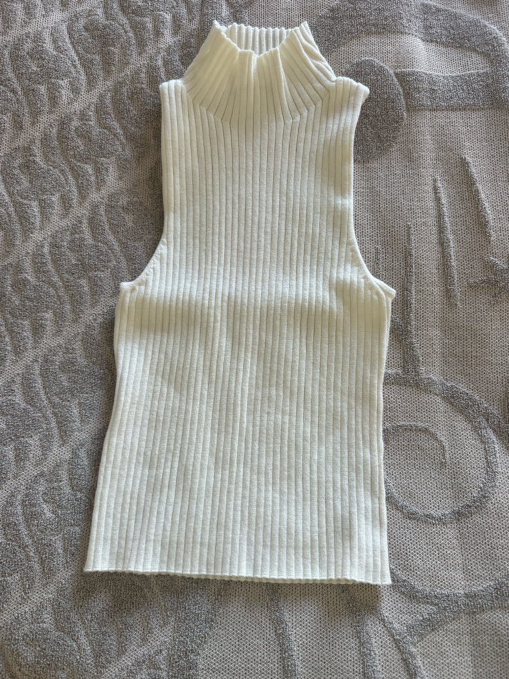 Reformation Sleeveless Ribbed Mock Neck Top
